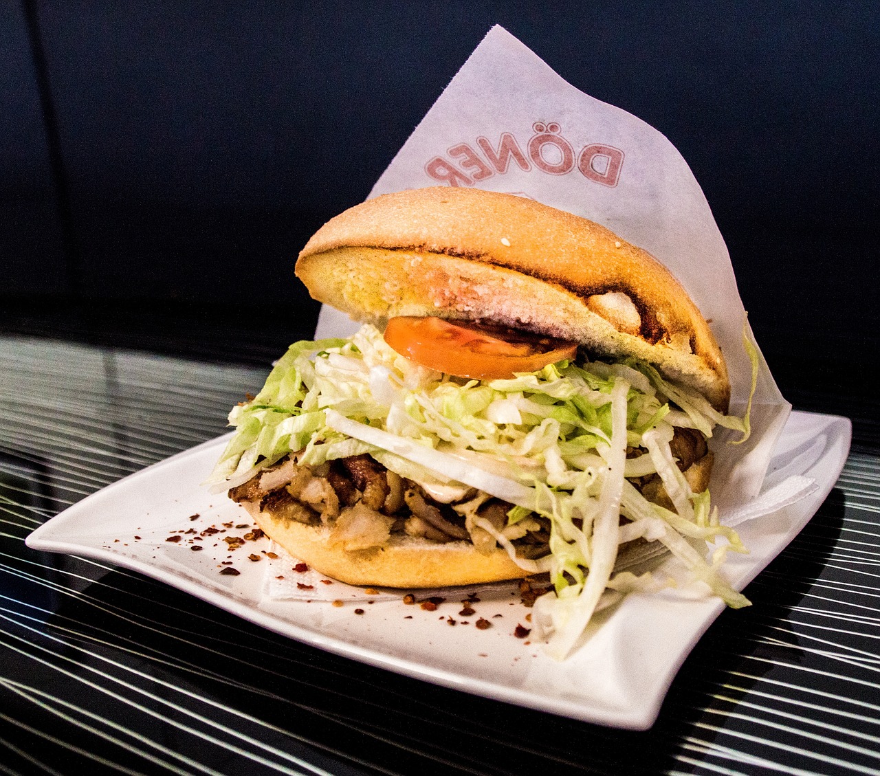 doner, kebab, turkish specialty, tomatoes, salad, chicken meat, chili, meal, enjoy the meal, fresh, doner, kebab, kebab, kebab, kebab, kebab
